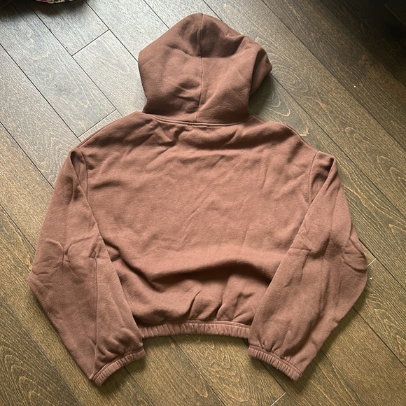 Brown Zara cropped hoodie - Picture 3 of 3